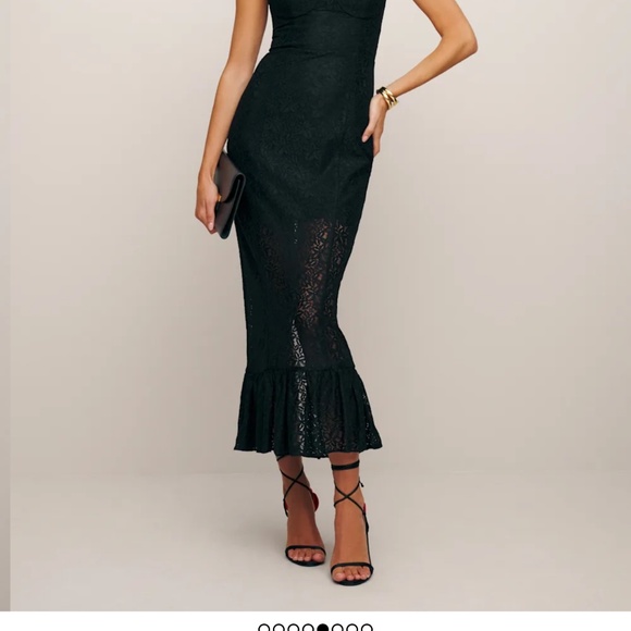 Reformation Canice Dress Black - Size 8 - Picture 9 of 10